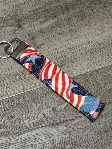 Handcrafted Vintage-Style Flag Keychain