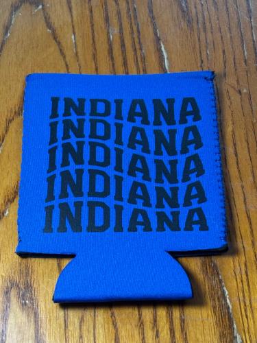 Indiana koozie blue
