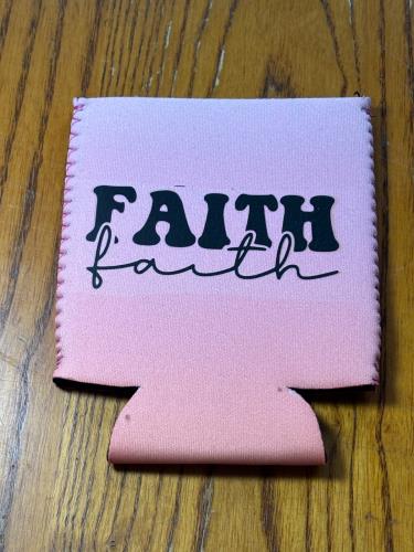 Faith faith koozie pink sunset