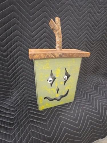 Folk Art Wooden Pumpkin Decoration
