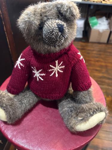 Green Mountain Teddy Bear with Knit Sweater