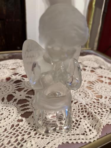Mikasa Frosted Glass Angel Figurine/Candle Holder