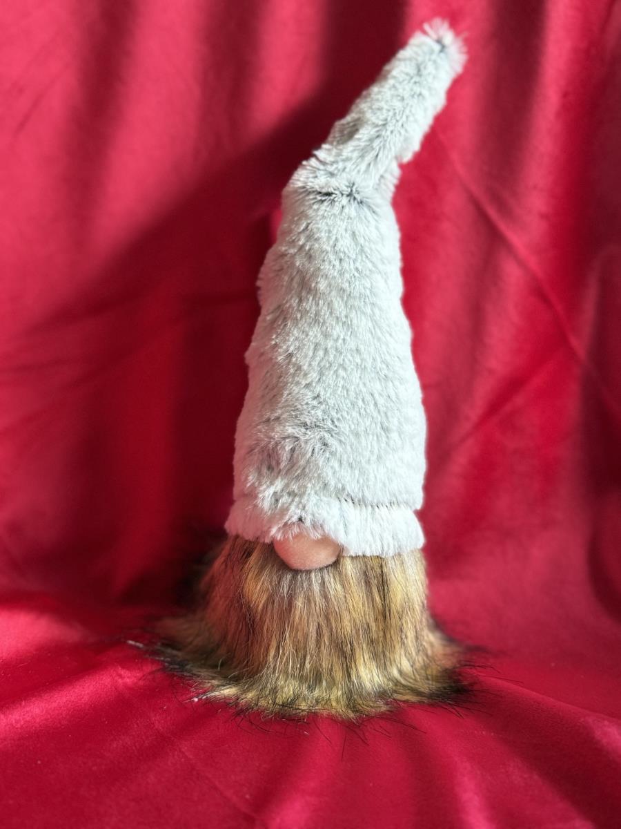  Miniature Gnome with Gray Fuzzy Hat