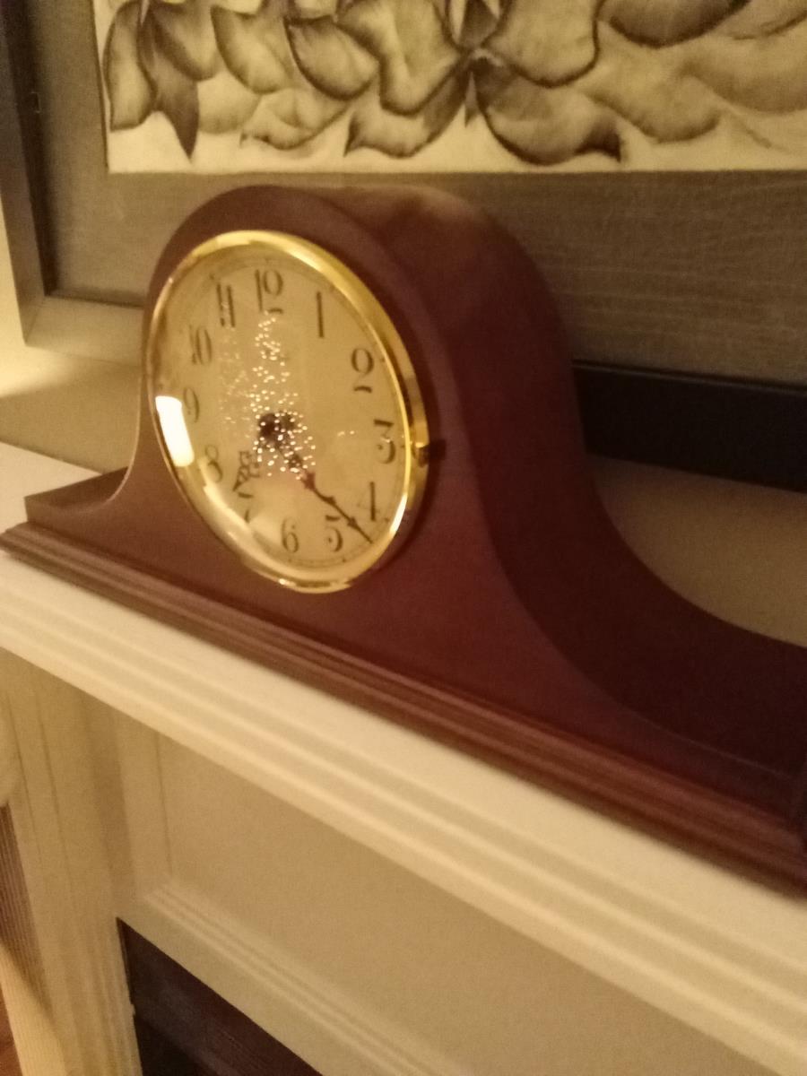 Mantel Clock with Tambour Case