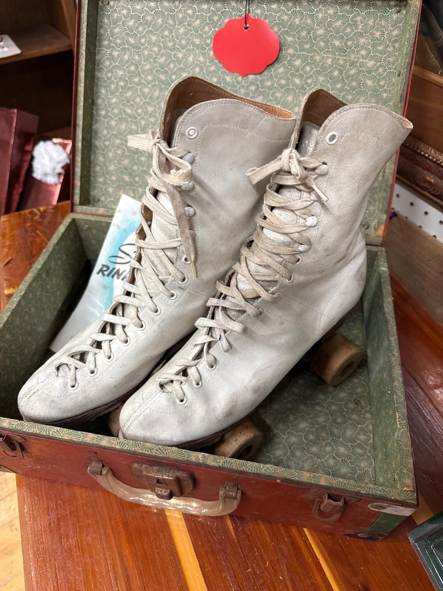 Vintage Roller Skates with Case