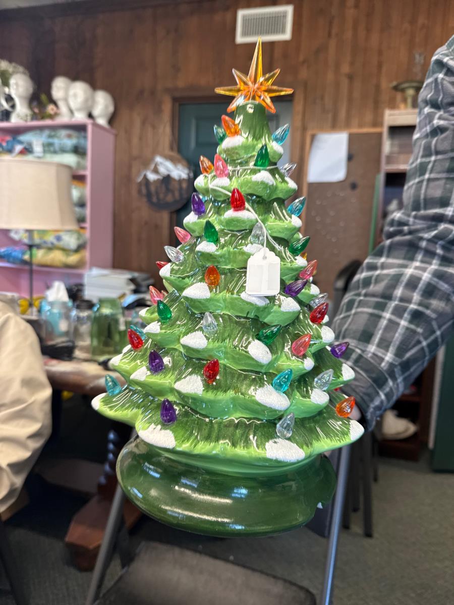 Vintage Ceramic Light-Up Christmas Tree