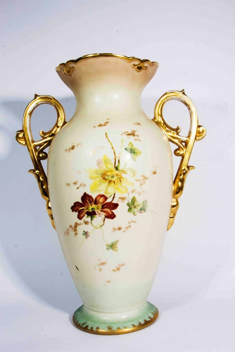 Antique Porcelain Vase with Floral Design