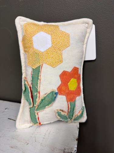 Mini pillow -flower applique