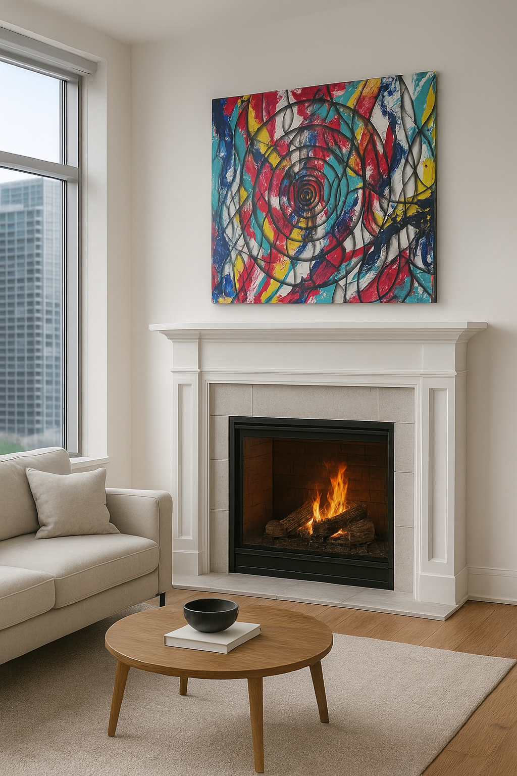 "Vibrant Spectrum" - Original Abstract Oil Painting