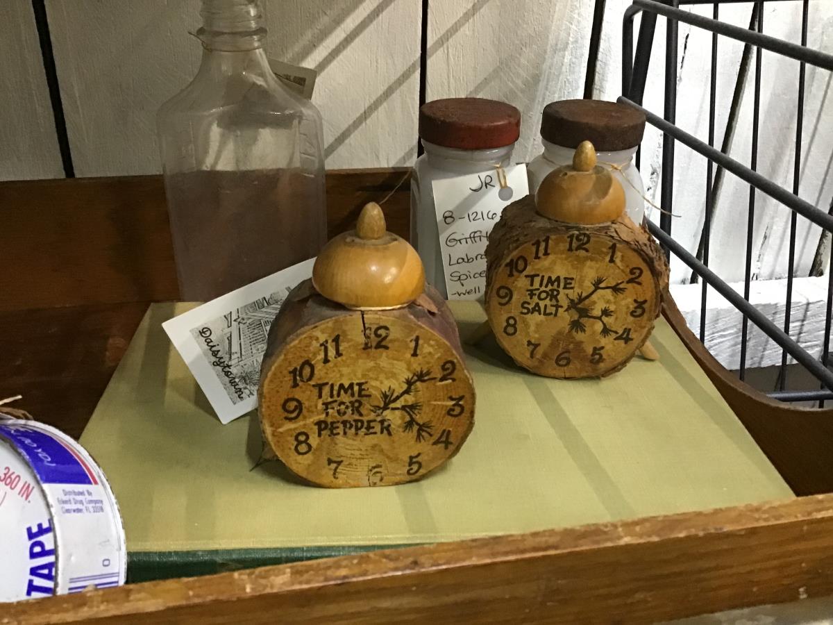 "A Time for Salt, A Time for Pepper" Vintage Wooden Shaker Set