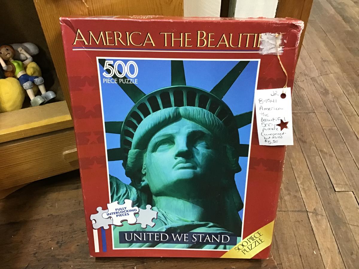 "America the Beautiful" Vintage 500-Piece Puzzle - Sealed Contents
