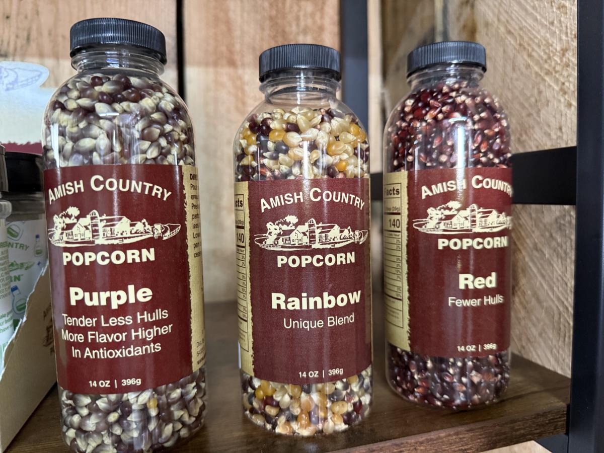 Amish 14 oz Bottles of Popcorn