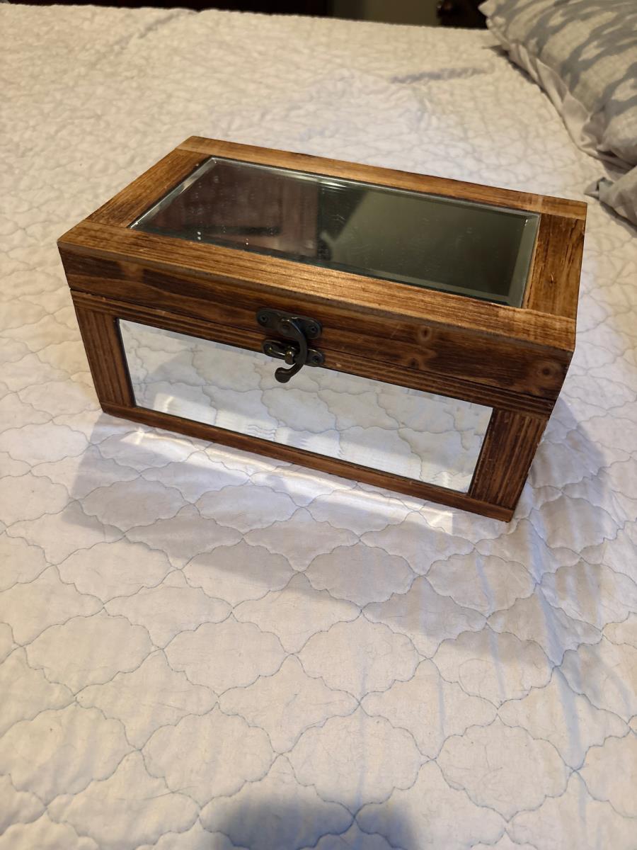 Vintage Wood and Glass Display Box